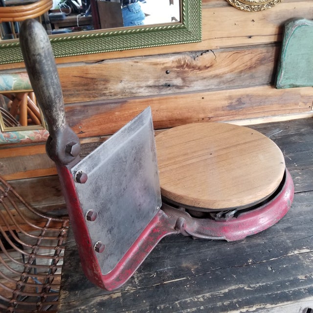 Antique Cast Iron Measuring Rotating Cheese Wheel Cutter Chairish