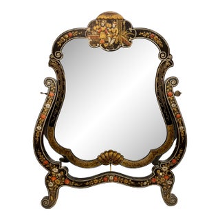 19th Century Chinoiserie Tabletop / Vanity Mirror on Stand For Sale