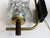 Wall Sconces in Textured Glass with Wood and Gilt Metal, 1970, Set of 2 For Sale - Image 4 of 10