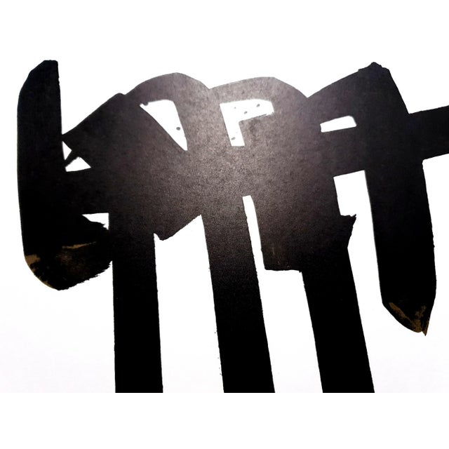 Pierre soulages - original lithograph published in the deluxe art review ''xxe siècle'' 1970 dimensions: 32 x 24 cm pierre...