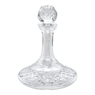 Vintage Waterford Crystal Glandore Ship’s Decanter With Stopper For Sale