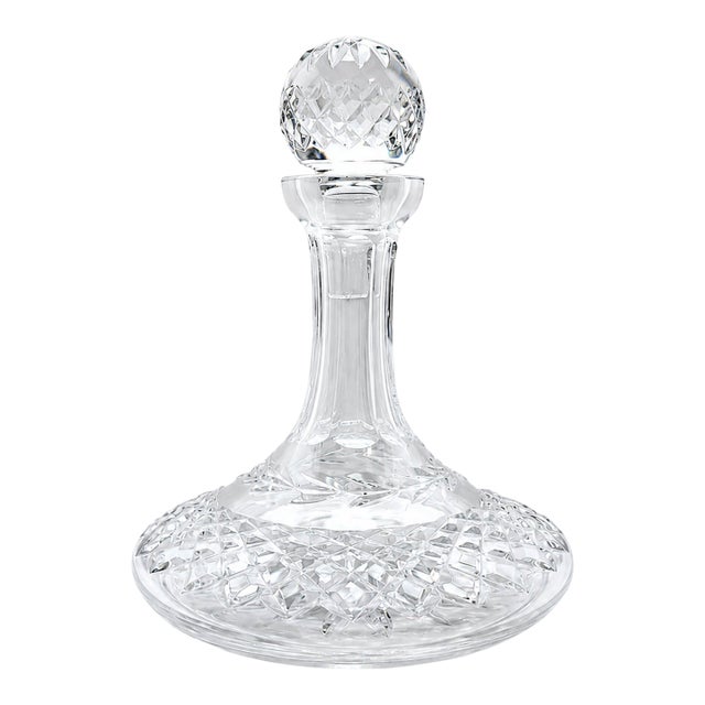 Vintage Waterford Crystal Glandore Ship’s Decanter With Stopper For Sale
