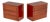 Pair of Modern Cherry-Stained Wood Chests of Drawers For Sale