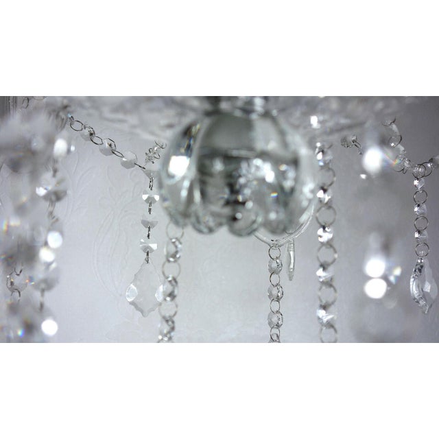 Glass Crystal Chandelier from Unbekannt, 1990s For Sale - Image 4 of 7