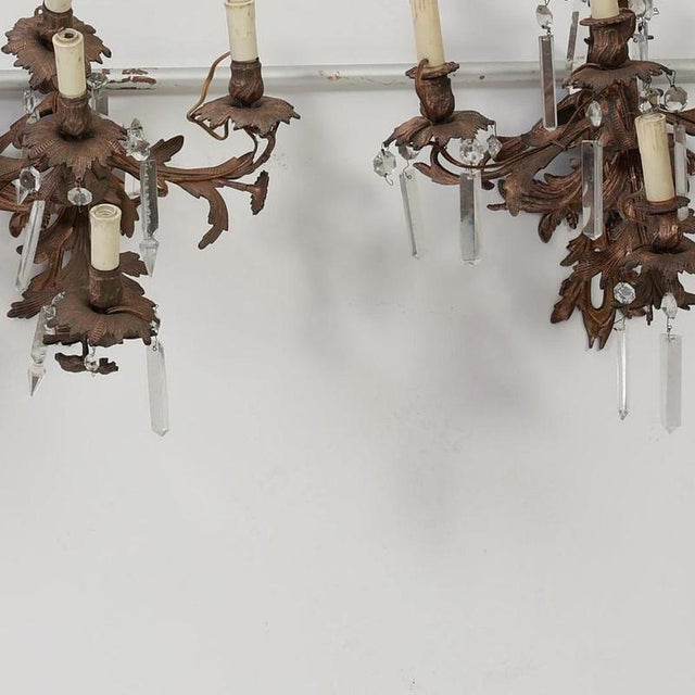 Napoleon III Glass Wall Sconces, Set of 4 For Sale - Image 5 of 6