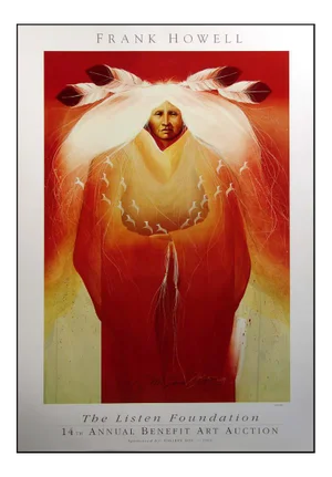 1990s Frank Howell Benefit Auction Poster