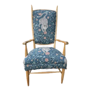 Mid Century Maxwell Royal High Back Upholstered Chair