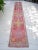 1960s Vibrant Turkish Runner 2x12 Long Narrow Rug Vintage Pink Hallway Oriental Carpet For Sale - Image 5 of 15