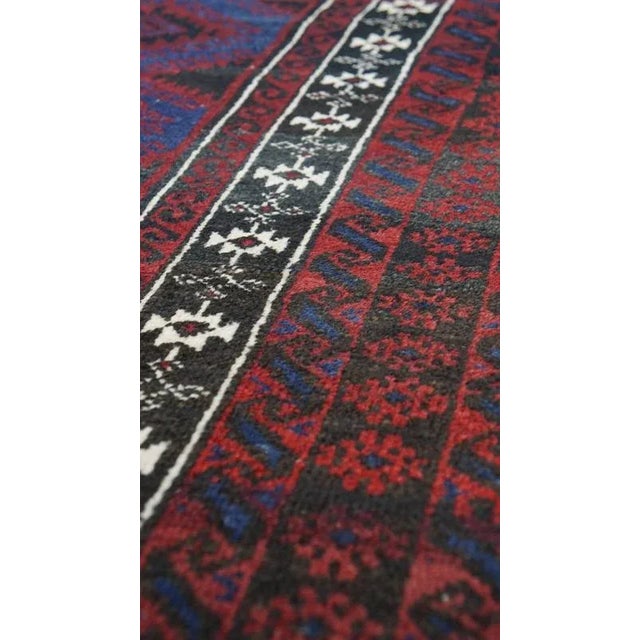 Oriental Subtle Hand-Knotted Rug with Burgundy Red, Dark Blue and Beige Tones For Sale - Image 5 of 7