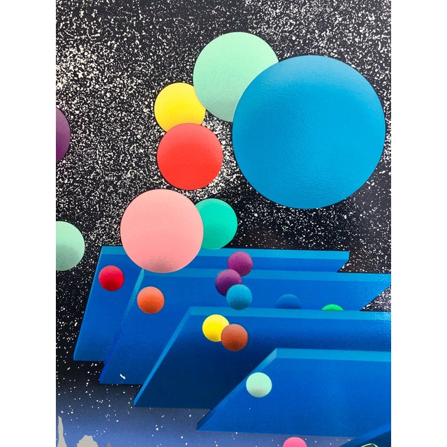 1990s Stan Solomon, Pop Art Surreal Large Colorful Screenprint with Mod Balls of Color Serigraph, 1990 For Sale - Image 5 of 9