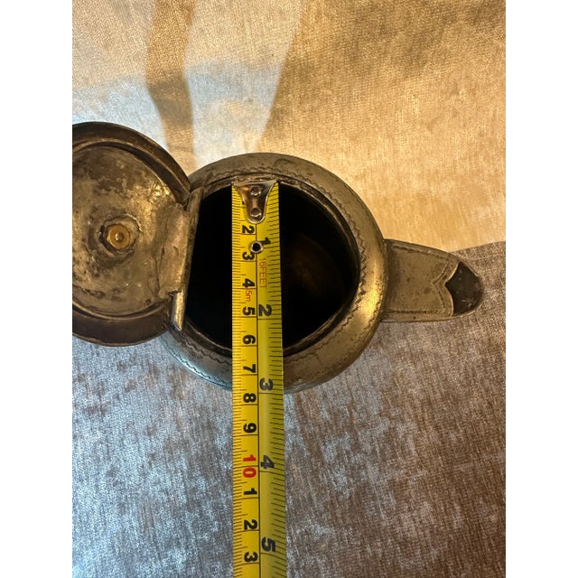 Antique Pewter Coffee/Tea Pot Kettle For Sale - Image 9 of 12