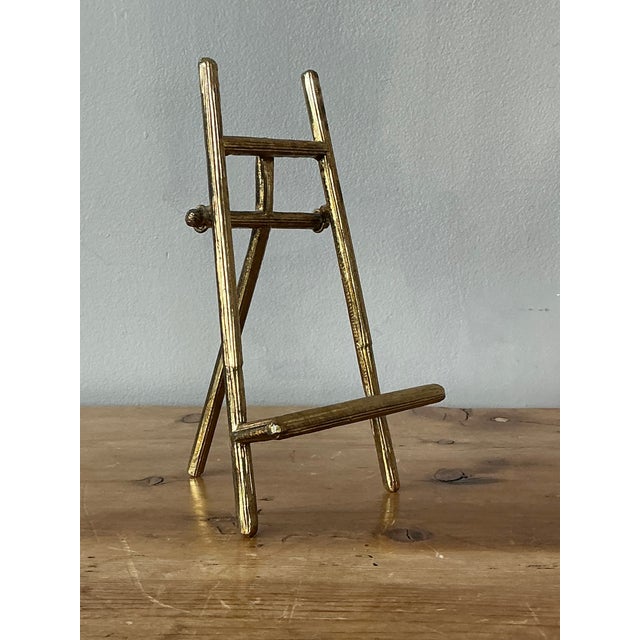Brass Vintage Brass Table Top Easel For Sale - Image 8 of 12