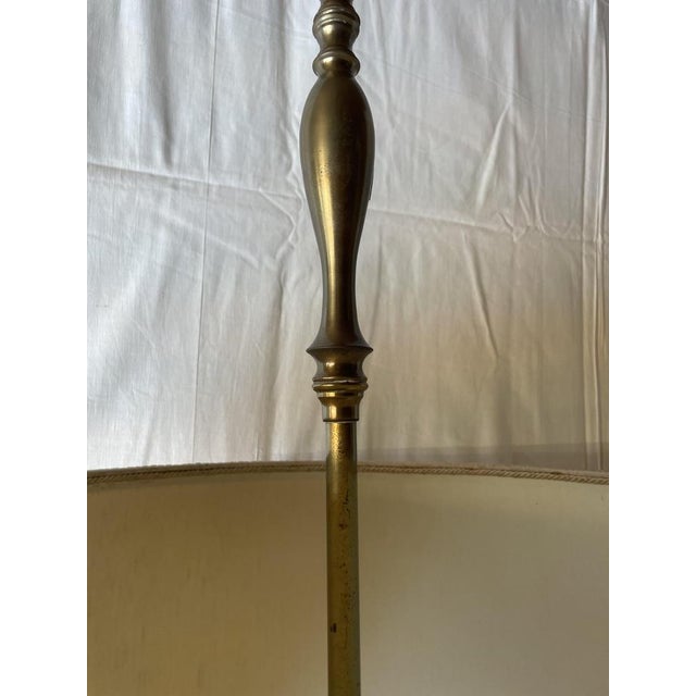 Vintage Maison Jansen Style Floor Lamp in Wrought Brass, 1930s For Sale - Image 3 of 12