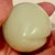 Contemporary Asian Carved Milky Light Green Stone Fruit Plum For Sale - Image 3 of 6