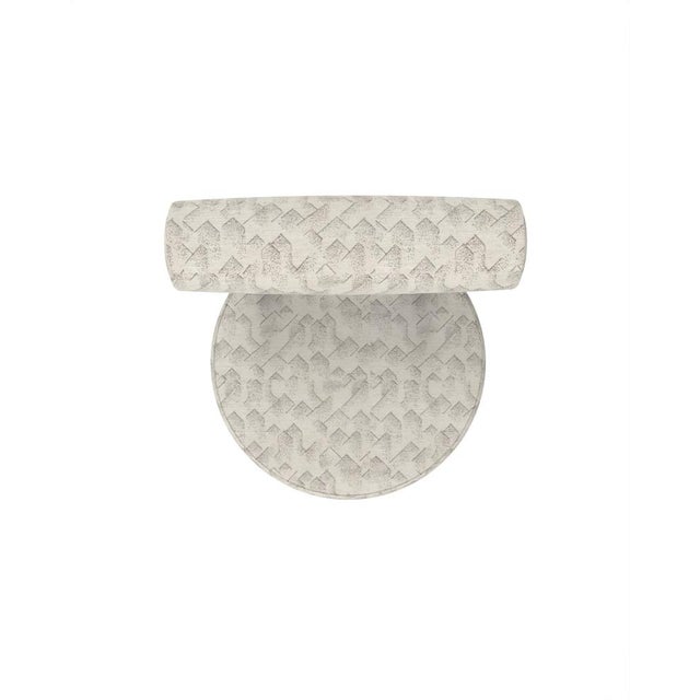 Not Yet Made - Made To Order Collector Modern Moca Bar Chair in Graphite Ivory Fabric and Smoked Oak by Studio Rig For Sale - Image 5 of 6