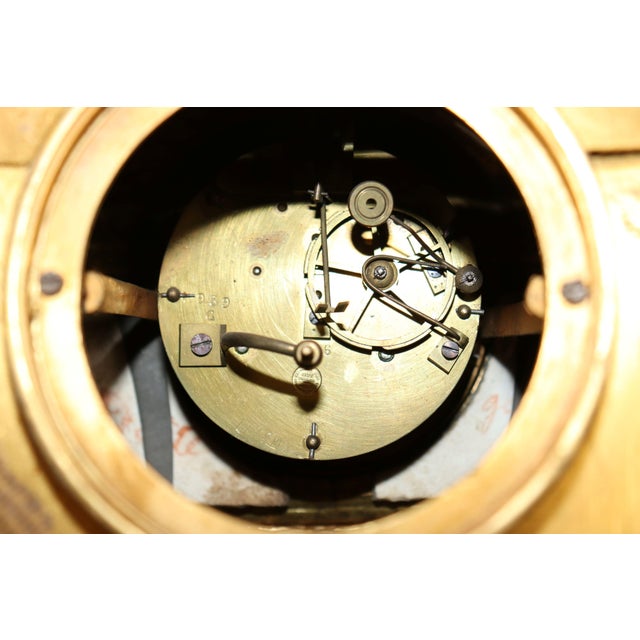 Fine Quality French Dore' Bronze Figural Mantel Clock With Sevres Plaques For Sale In Philadelphia - Image 6 of 11