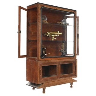 Wooden Display Case, 1940s For Sale