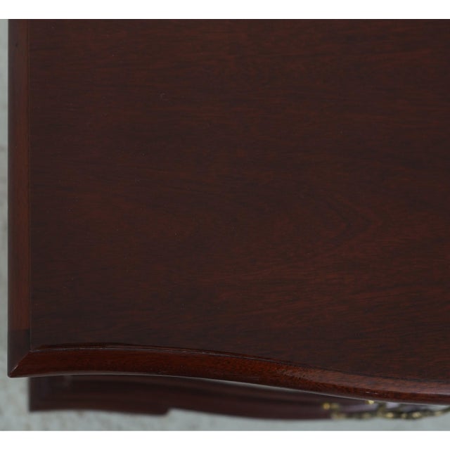 Pair Baker 3 Drawer Mahogany Nightstands For Sale - Image 12 of 18