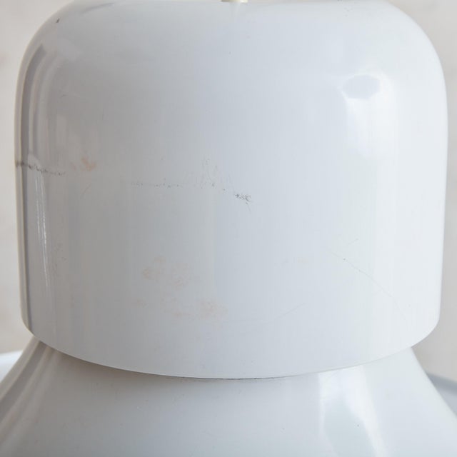 White Metal Pendant Light by Joe Colombo for Stilnovo, Italy 1950s For Sale - Image 10 of 11