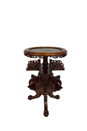 Japonaiserie Bookcase Pedestal Table Attributed to Gabriel Viardot, 1880s