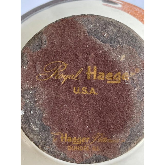 1960s 1960s Royal Haeger Pottery Vases W Brown & Russet Drip Glaze on Ivory Ground- Set of 5 For Sale - Image 5 of 12