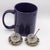 19th Century French Champlevé Enamel & Cut Glass Open a pair of Salt Cellars With Spoons - 4 pcs For Sale - Image 12 of 12
