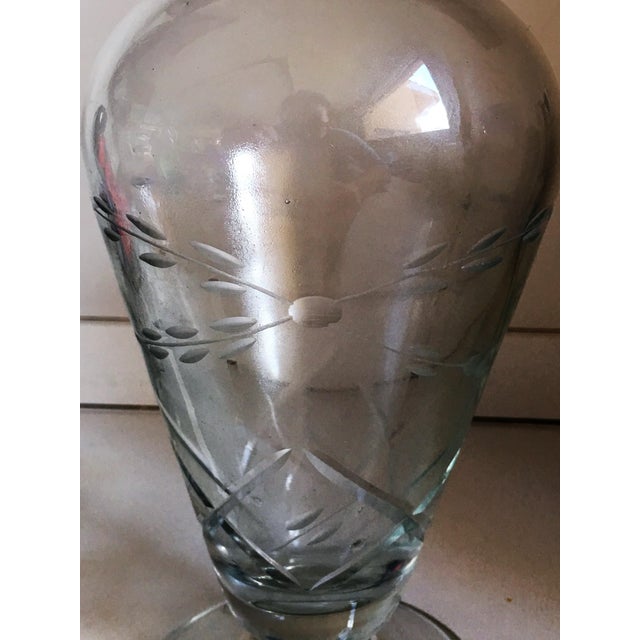 20th Art Deco Glass Decanter Bottle For Sale - Image 4 of 5