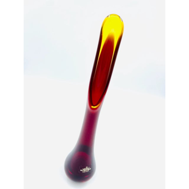 Mid 20th Century Viking Glass "Red Amberina" Bud Vase For Sale In Los Angeles - Image 6 of 12