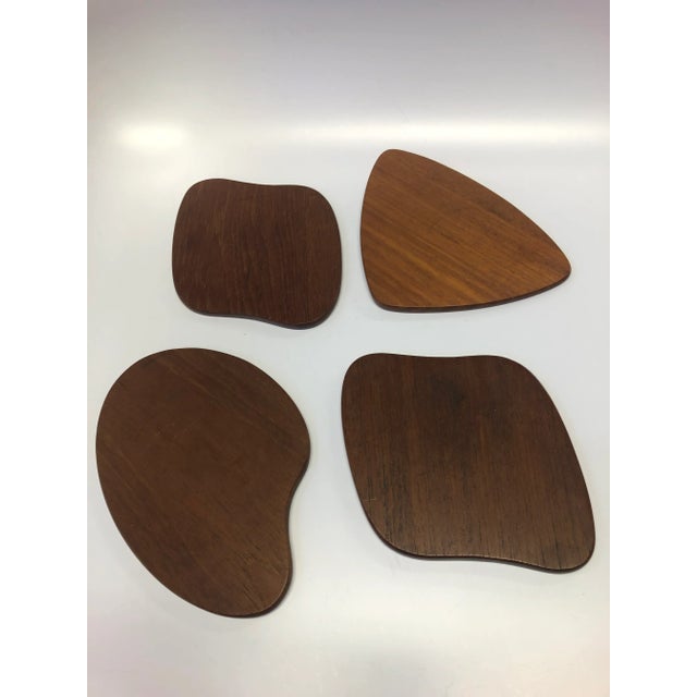 1960s 1960s Danish Teak Appetizer Plates - Set of 8 For Sale - Image 5 of 11