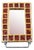 Vintage French Ceramic Mirror by François Lembo, 1970s For Sale