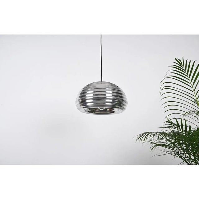 Achille Castiglioni Flower Splugen Brau Aluminum Pendant attributed to Achille Castiglioni for Hille, Italy, 1960s For Sale - Image 4 of 12