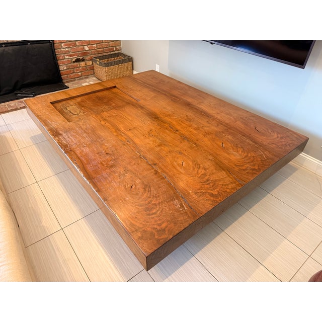 Modern Late 20th Century Very Large Solid Koa Coffee Table For Sale - Image 3 of 6