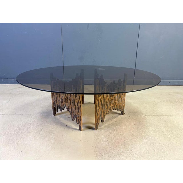 Metal Brutalist Bronze Coffee Table, 1970s For Sale - Image 7 of 12