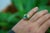 Vintage 3 Carat Cabochon Cut Colombian Emerald Bezel in 20k Yellow Gold Ring Size 6.25 For Sale - Image 9 of 10