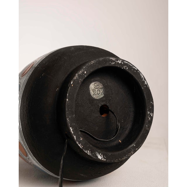 European Polychrome Ceramic Table Lamp, 1960s For Sale - Image 4 of 11