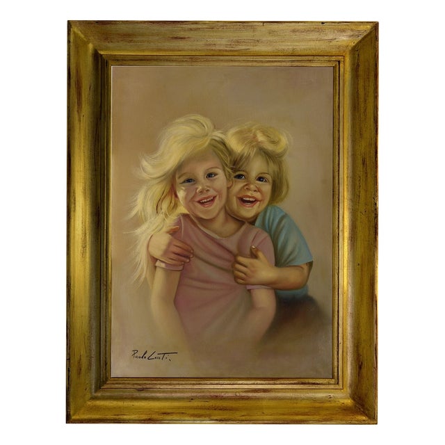 Paolo Conti, Gemelli, 1980s, Oil on Canvas, Framed For Sale