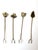 Charming set of twelve handmade Mexican silver picks with abalone inlay, each topped with a unique Southwest-themed...