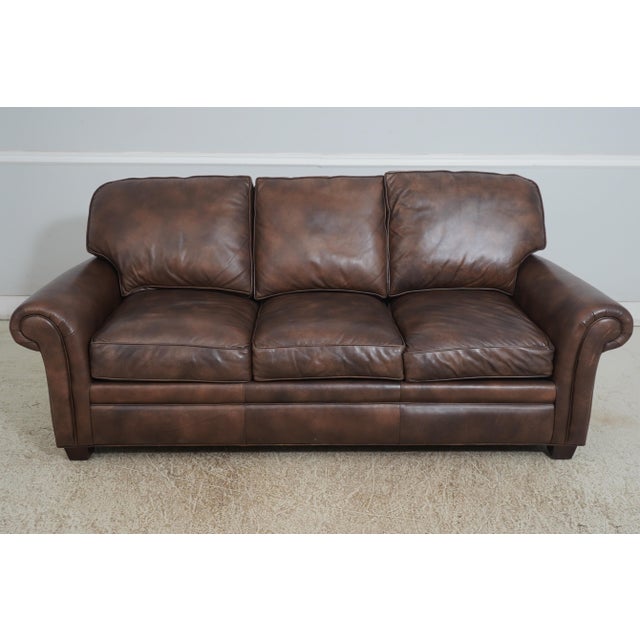Age: Approx: 25 Years Old Details: Unmarked and unlabeled Quality Soft Brown Leather Condition: Minor Light Household Use...