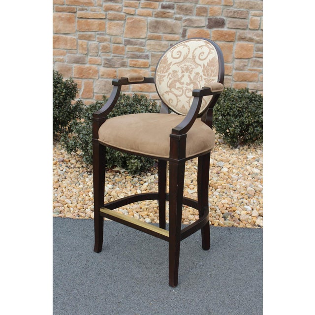 2000 - 2009 Lewis Mittman Mahogany Bar Stools—Set of 3 For Sale - Image 5 of 18