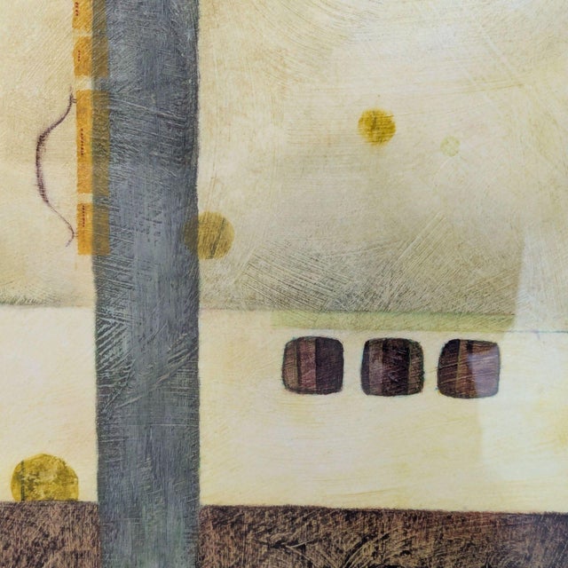 Abstract Mixed Media Framed Artwork by Ines Kramer “Cruise I”, Signed 1999 For Sale In San Francisco - Image 6 of 6