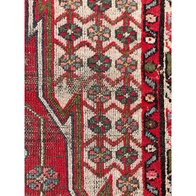 Textile Vintage Rustic Distressed Mazlaghan Rug, 1950s For Sale - Image 7 of 16