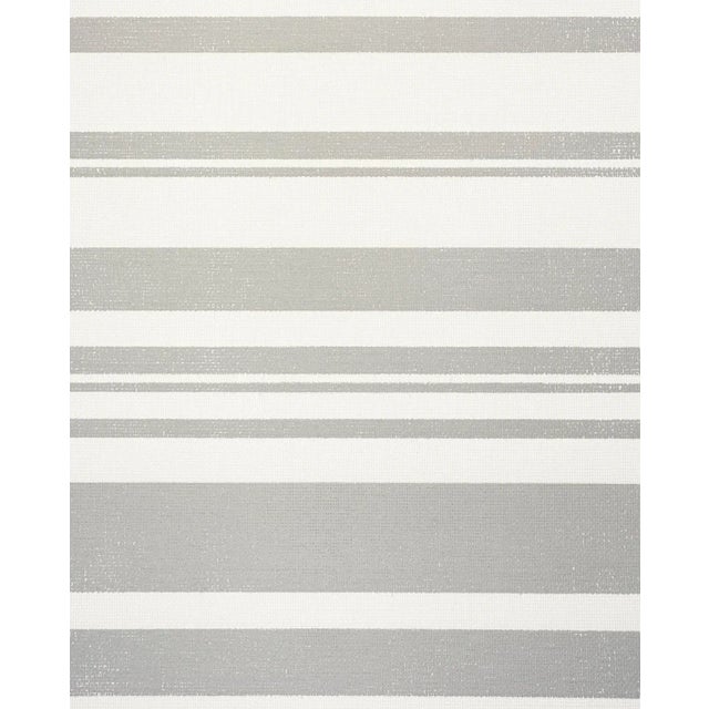 Contemporary Sample - Schumacher Horizon Paperweave Wallpaper in Grey For Sale - Image 3 of 3