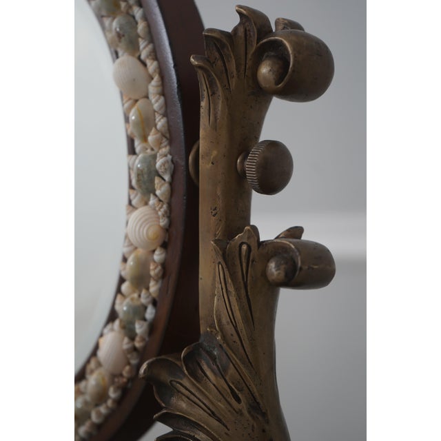 1990s Maitland Smith Seashell & Metal Vanity Mantel Mirror For Sale In Philadelphia - Image 6 of 11