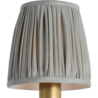 Visual Comfort Signature 4" Pleated Mist Silk Shade For Sale