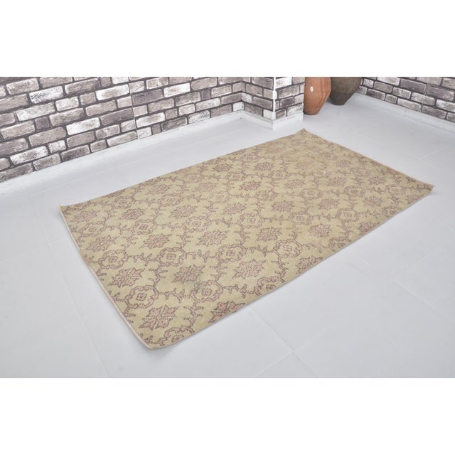 Vintage Home Living Oushak Carpet For Sale - Image 4 of 10