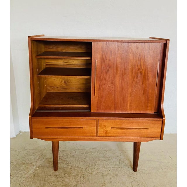 1960s Mid-Century Danish Teak Bar Cabinet, 1960 For Sale - Image 5 of 18