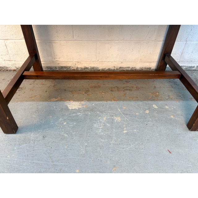 Mid 20th Century Mid-Century Modern Walnut Trestle Table For Sale - Image 10 of 13