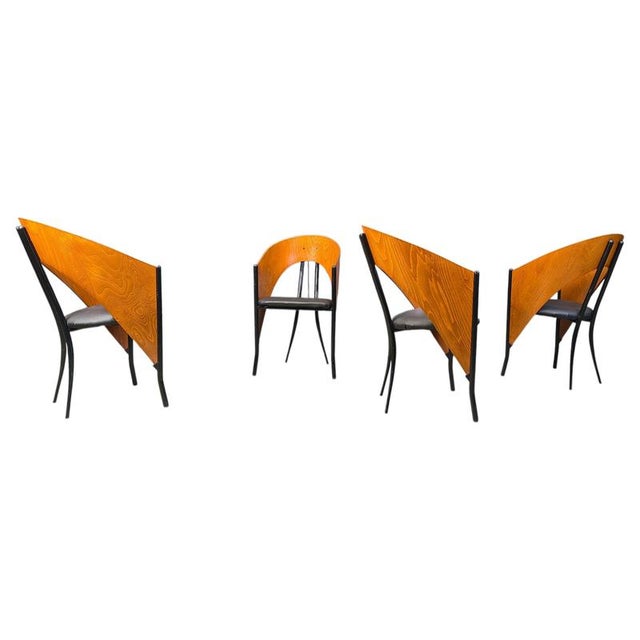 Postmodern Spanish Dining Chairs from Philippe Starck, 1980s, Set of 4 For Sale - Image 13 of 13
