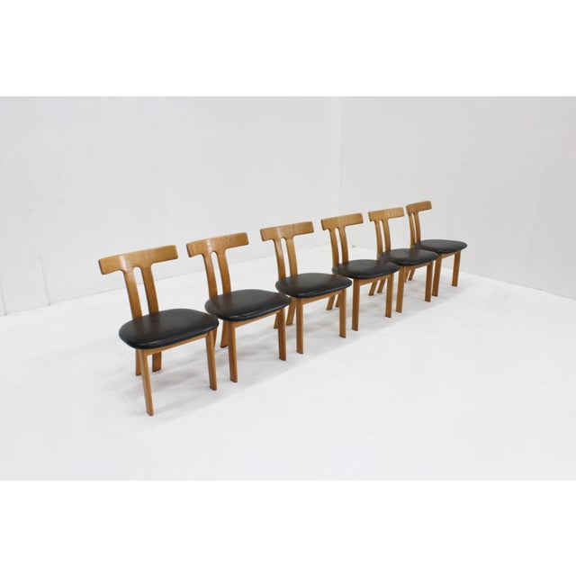Vintage T-Shaped Dining Chairs, 1960s, Set of 6 For Sale - Image 10 of 13