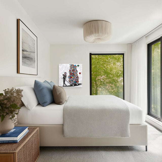 Wood An Enduring Wonderment - Colorful Mixed Media Surrealist Figurative Original Artwork by Robert Lebsack For Sale - Image 7 of 9